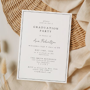 Elegant Minimal Graduation Party Invitation