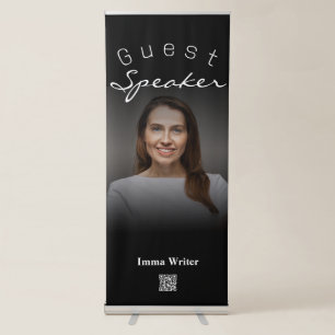 Elegant Minimal Guest Speaker Business Event Retractable Banner
