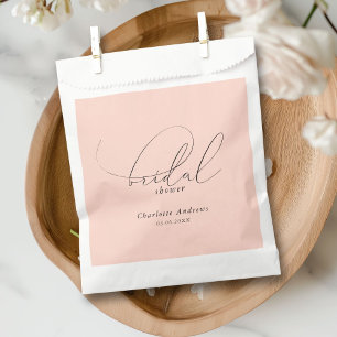 Elegant, minimal, handwriting Bridal Shower Favour Bags