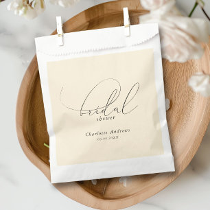 Elegant, minimal, handwriting Bridal Shower Favour Bags