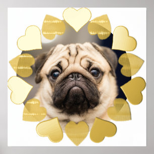 Elegant minimal heart photo foil prints