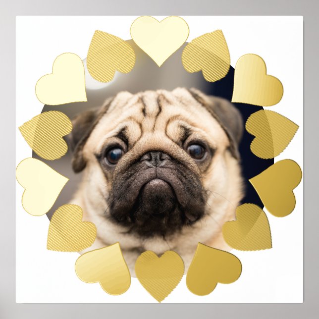 Elegant minimal heart photo foil prints (Front)