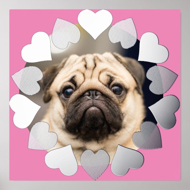 Elegant minimal heart photo foil prints (Front)