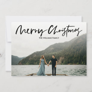 Elegant Minimal MERRY CHRISTMAS Photo Save The Date