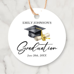 Elegant Minimal Minimalist Graduation Favour Tags