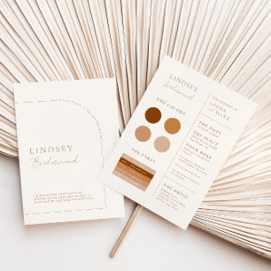 Elegant Minimal Modern Arch Bridesmaid Info Card