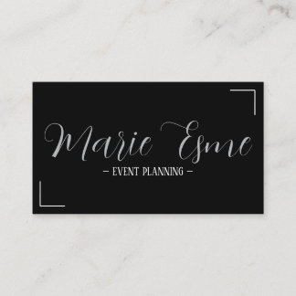 Elegant Minimal Modern Black Professional Business Card