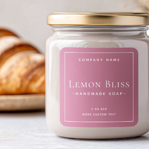Elegant minimal modern rose mauve product label