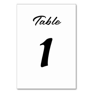Elegant Minimal Modern Simple Chic Table Card