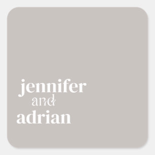 Elegant Minimal Modern Wedding Envelope Square   Square Sticker