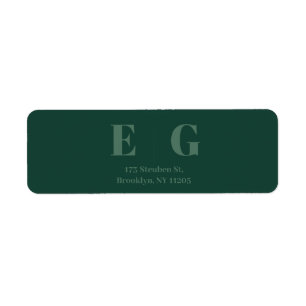 Elegant Minimal Modern Wedding Return Label