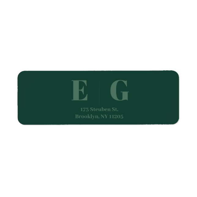 Elegant Minimal Modern Wedding Return Label (Front)