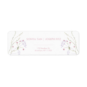 Elegant Minimal Modern Wedding Return Label