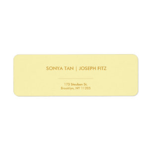 Elegant Minimal Modern Wedding Return Label