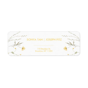 Elegant Minimal Modern Wedding Return Label