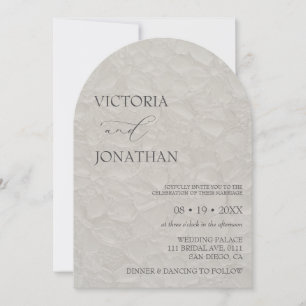 Elegant Minimal Neutral Wedding  Invitation