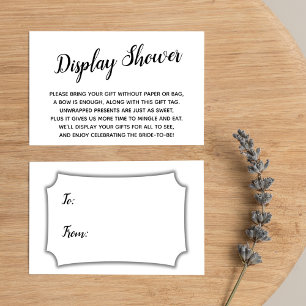 Elegant, Minimal No Wrap Bridal Shower Gift Card