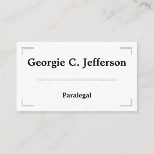 Elegant & Minimal Paralegal Business Card