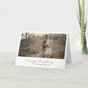 Elegant Minimal Photo Modern Christmas Holiday Card