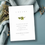 Elegant Minimal Pine Branch Christmas Cheers Holiday Card<br><div class="desc">For any further customisation or any other matching items,  please feel free to contact me at yellowfebstudio@gmail.com</div>