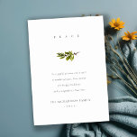 Elegant Minimal Pine Branch Christmas Peace Holiday Card<br><div class="desc">For any further customisation or any other matching items,  please feel free to contact me at yellowfebstudio@gmail.com</div>