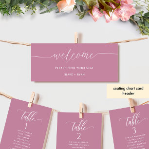 Elegant Minimal Pink Seating Chart Header