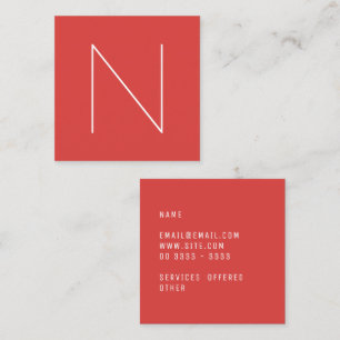 Elegant Minimal Plain Grenadine Square Business Card
