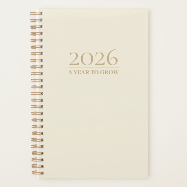Elegant Minimal Planner 2025 | A Year to Grow (Front)