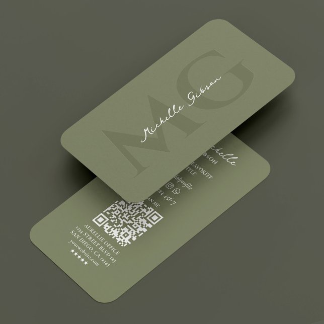 Elegant Minimal Professional Marketing Sage Business Card (Elegant Minimal Professional Marketing Sage Business Card
)