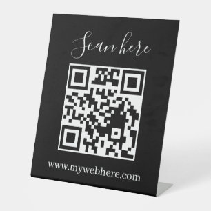 Elegant Minimal QR Scan Sign for Easy Feedback