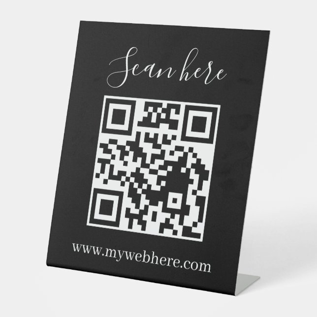 Elegant Minimal QR Scan Sign for Easy Feedback (Front)