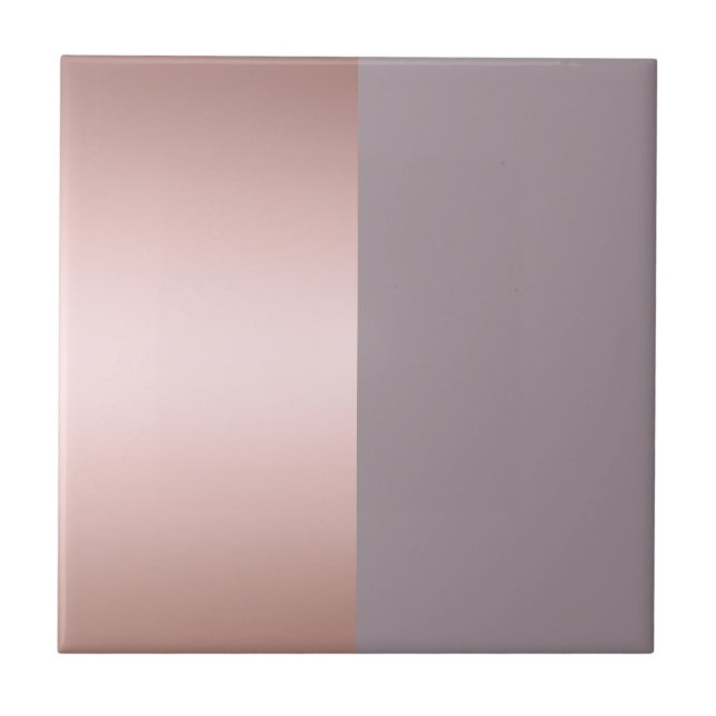 Elegant & minimal rose gold & purple colour block tile (Front)