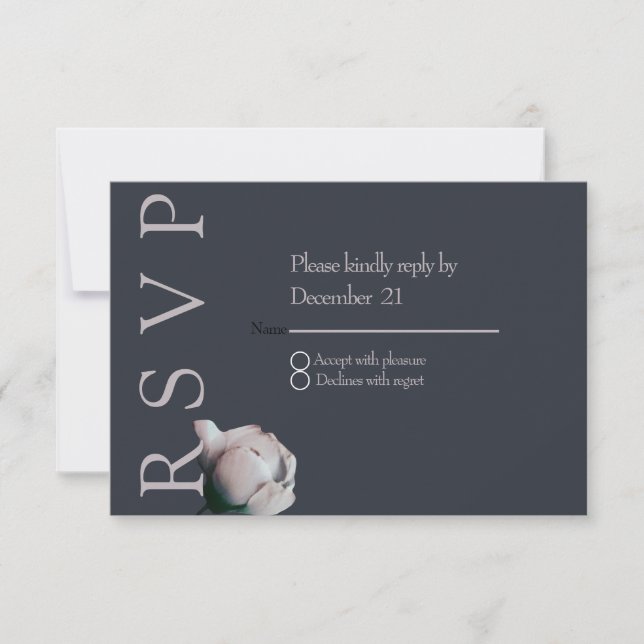 Elegant minimal   RSVP card (Front)