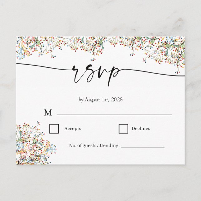 Elegant Minimal RSVP Card (Front)
