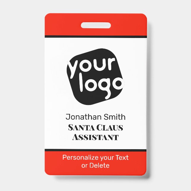   Elegant Minimal Sage Green Custom Staff ID Badge (Front)