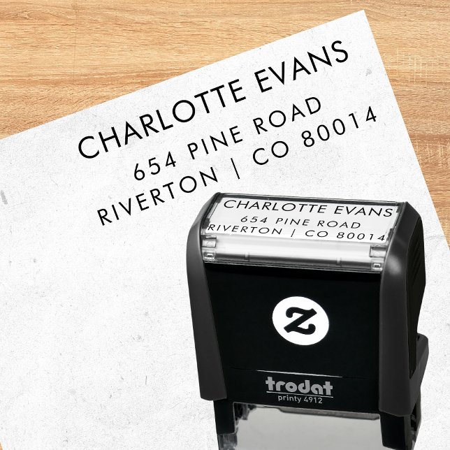 Elegant Minimal Sans Serif Address Stamp (Creator Uploaded)