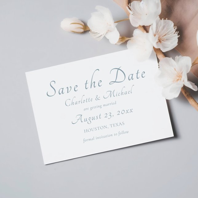 Elegant Minimal Script Photo Wedding Save The Date (Creator Uploaded)