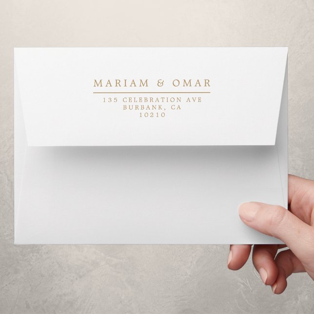 Elegant Minimal Self-Addressed Wedding Invitation Envelope (Creator Uploaded)