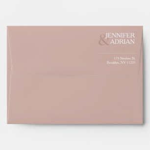 Elegant Minimal Silver Pink Modern Wedding Envelop Envelope