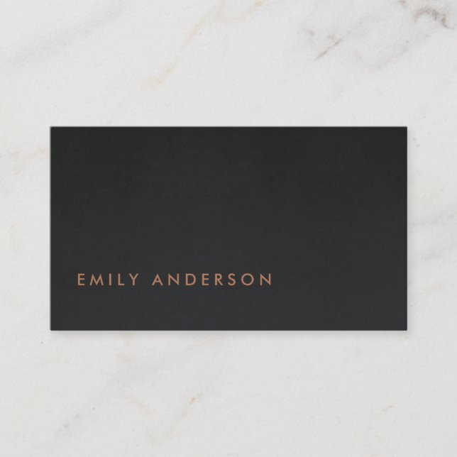 ELEGANT MINIMAL SIMPLE BLACK FOIL BLUSH PINK BUSINESS CARD (Front)