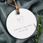 Elegant Minimal Simple Blush Pink Heart Wedding  Favour Tags<br><div class="desc">If you need any further customisation please feel free to message me on yellowfebstudio@gmail.com.</div>
