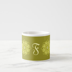 Elegant Minimal Simple Geometric Gradient Gold Espresso Cup