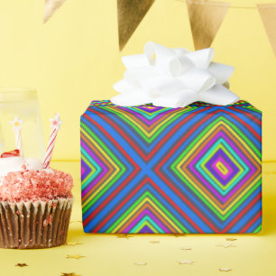Elegant Minimal Simple Geometric square colourful Wrapping Paper
