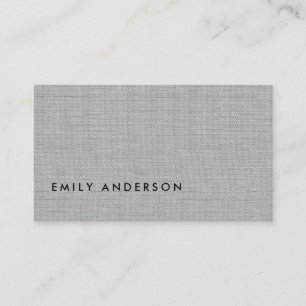 ELEGANT MINIMAL SIMPLE LIGHT GREY FABRIC TEXTURE BUSINESS CARD