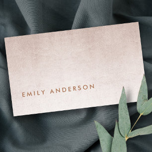 ELEGANT MINIMAL SIMPLE LIGHT PINK BLUSH ROSE GOLD BUSINESS CARD