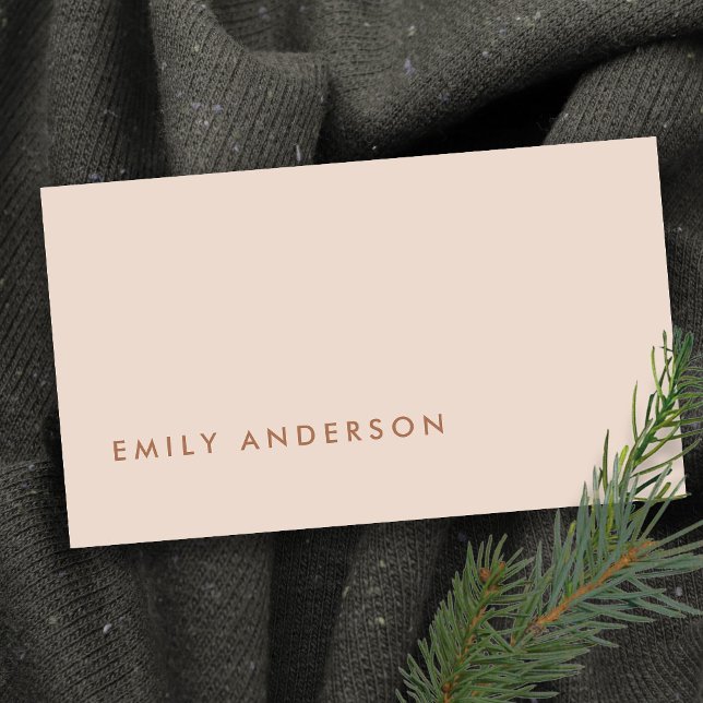 ELEGANT MINIMAL SIMPLE MODERN BLUSH PINK TRENDY BUSINESS CARD (Creator Uploaded)