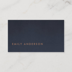 ELEGANT MINIMAL SIMPLE NAVY BLUE FOIL BLUSH PINK BUSINESS CARD