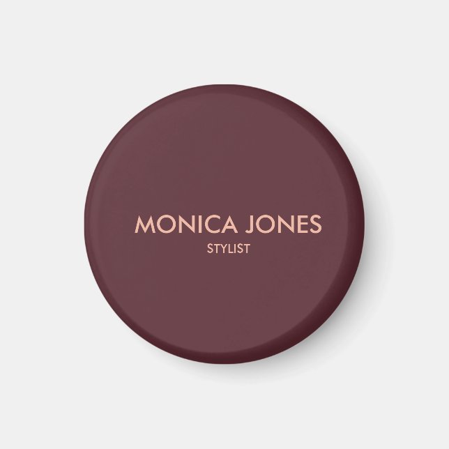 Elegant Minimal simple plum purple Magnet (Front)