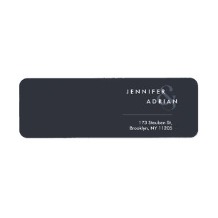 Elegant Minimal Squid Ink Modern Wedding Return
