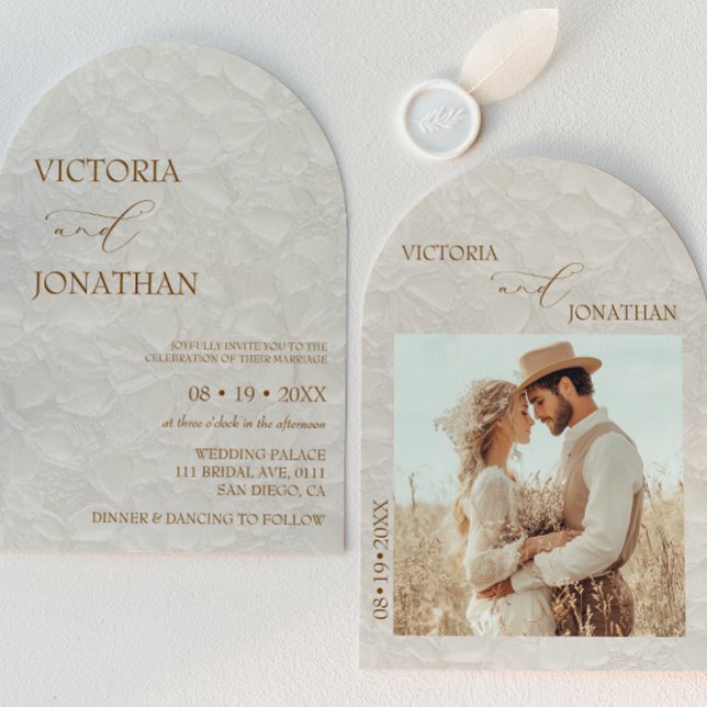 Elegant Minimal Terracotta Neutral Wedding  Invitation (Creator Uploaded)